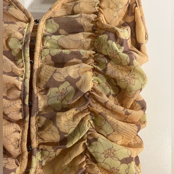 Urban Outfitters Ruched Parisian Crop Tank Top Camisole - Picture 2 of 4